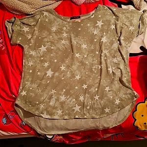 Green with stars comfy big shirt